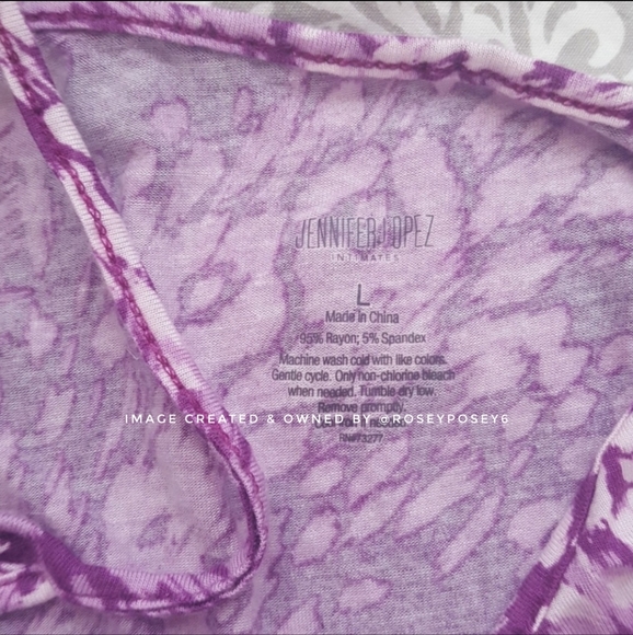 Jennifer Lopez Purple Floral Camisole & Shorts PJS - Picture 5 of 5